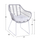 Karrige metalike Wicker (HM5300.02), bardhë/ gri