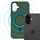 Mbrojtëse telefoni 3MK Smoke MagCase për iPhone 16, MagSafe, gjysmë transparente, e gjelbër e errët