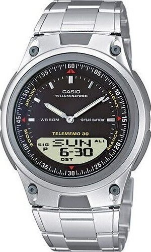 Ora dore Casio AW-80D-1AVDF, anadigjitale, rezistente ndaj ujit 50m, argjend