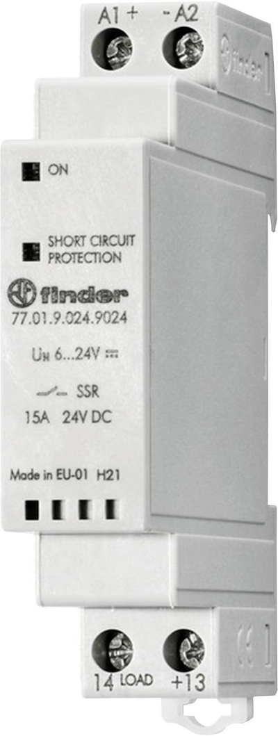 Електронско реле Finder 77.01.9.024.9024, SSR, 6-24V DC 15A, IP20