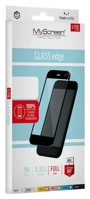 Xham mbrojtës MyScreen Glass Edge Lite për Samsung Galaxy A70 A70s, 9H, FULL GLUE, i zi