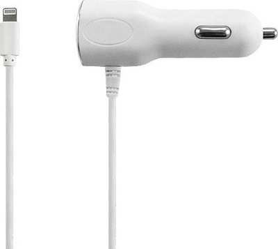 Karikues makine VEGA 2n1, 18W, Lightning + USB, i bardhë