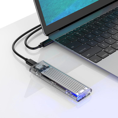 Kuti e jashtme për SSD Orico TCM2 C3, M.2 NVMe, USB C 10Gb/s, transparente