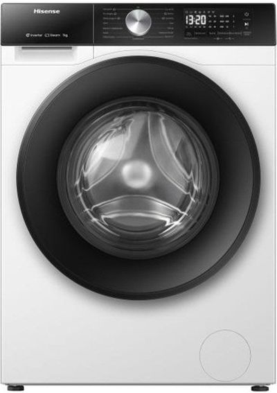 Lavatriçe Hisense WF3S7021BW, 7kg, Inverter, e bardhë e zezë