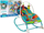 Shezlong lëkundës LEAN Toys Cradle Rocker 2 në 1, vibrim dhe muzikë, dinosaur, jeshile blu