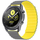 Rrip ore për smartwatch Beline Watch 22mm, magnetik, çelik inox, gri me të verdhë