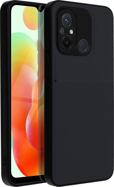 Mbrojtëse telefoni Forcell Noble për Xiaomi Redmi 12C, e butë, e zezë