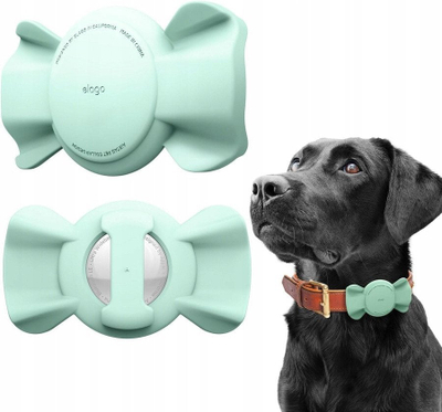 Mbajtëse Elago Pet Collar Ribbon për Apple AirTag, fjongo rozë për qafore kafshësh