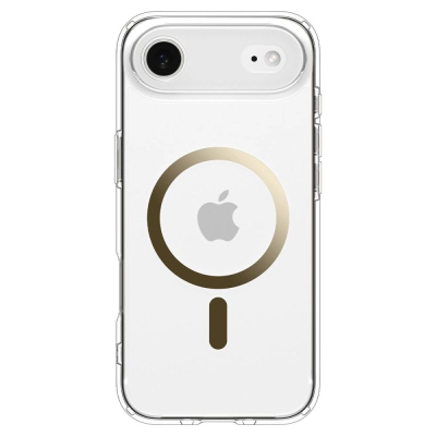 Kapak telefoni Spigen Ultra Hybrid MagSafe, për iPhone 17 Air 17 Pro, transparent, gold