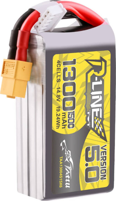 Bateri LiPo Tattu R-Line V5.0 4S, 1300mAh, 150C, gri