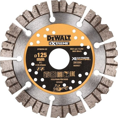 Disk diamanti Dewalt DT90294 QZ Extreme Runtime, 125 mm, për gur