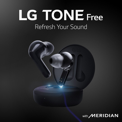 Kufje wireless LG HBS FN4, in ear, me heqje zhurme, ngjyrë e zezë