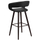 Stol bari Flash Furniture, 75cm, lëkurë sintetike, i zi