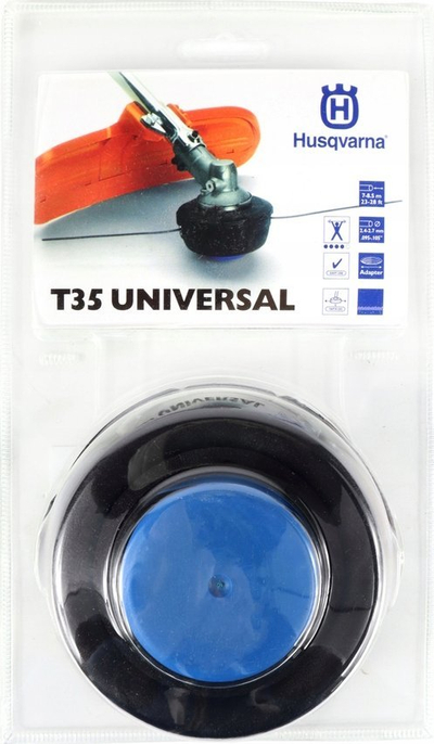 Глава за тример Husqvarna T35 Universal, Tap n Go, линија 2.4 2.7mm, црна