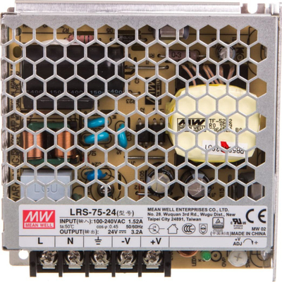 Adaptori elektrik Mean Well LRS-75-24, 75W, 24V DC, i argjendtë