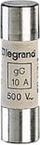 Siguresë qeramike Legrand 14325, 25A, 500V, 14 x 51 mm