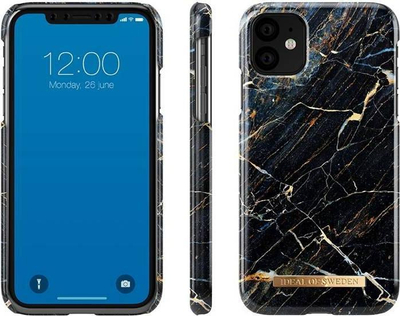 Maskë telefoni IDEAL of SWEDEN Fashion Case Port Laurent Marble, për iPhone 11 XR, plastike, e zezë mermeri