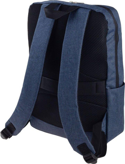 Ранец темно сина боја Navy Blue, преграда за лаптоп 15.6", надворешен џеб, темно сина