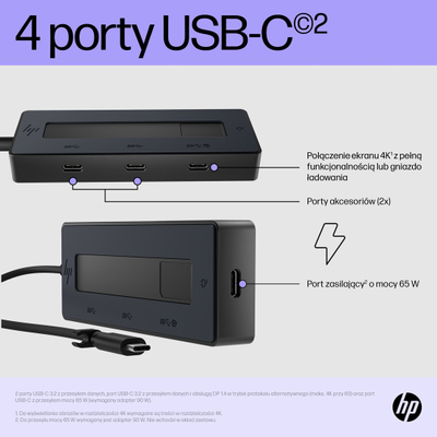 Docking Station HP USB C 6G843AA, 4K, universal