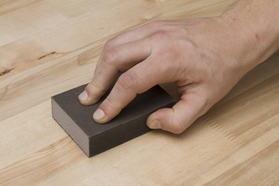 Sfungjer bluarës Forte Tools, 100x68x27 mm, granulim 220, ngjyrë neutrale