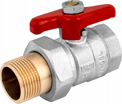 Valvul sferike Perfekt Half Union, 3/4", dorezë fluture, e argjendtë