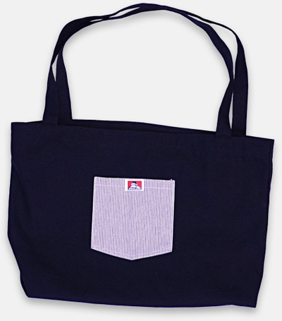 Çantë tote Ben Davis Canvas, prej kanavace, e zezë