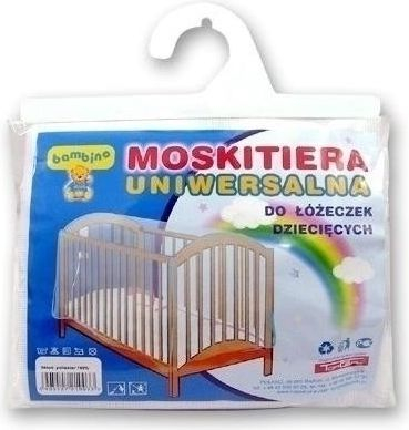 Rrjetë kundër insekteve Bambino Moskitiera, universale për krevat bebe, e bardhë