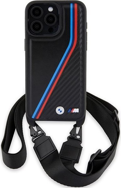 Mbulesë BMW M Edition CarbonLines me rrip për iPhone 15 Pro Max, hardcase, e zezë