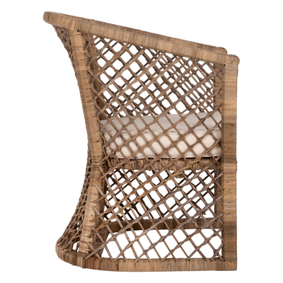 Karrige Mpiko rattan natyral jastëk ecru 64×68×87 cm (HM5990)