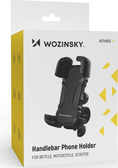 Mbajtëse telefoni Wozinsky WBHBK6, për biçikletë motoçikletë trotinet, e zezë
