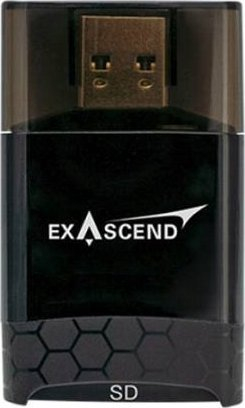 Читач на картички Exascend EXCRSDU2, SDXC UHS II и microSDXC, USB 3.2 5 Gbps, црн