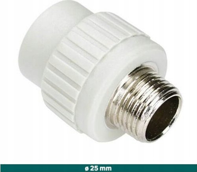 Kopllung plastike SIGMA LI, PP 32mm, 3/4", me filet mashkull
