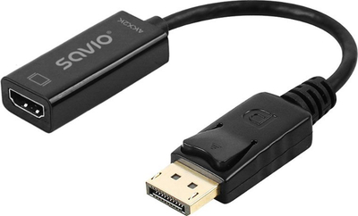 Adapter DisplayPort në HDMI Savio SAVAK-62, 4K, i zi