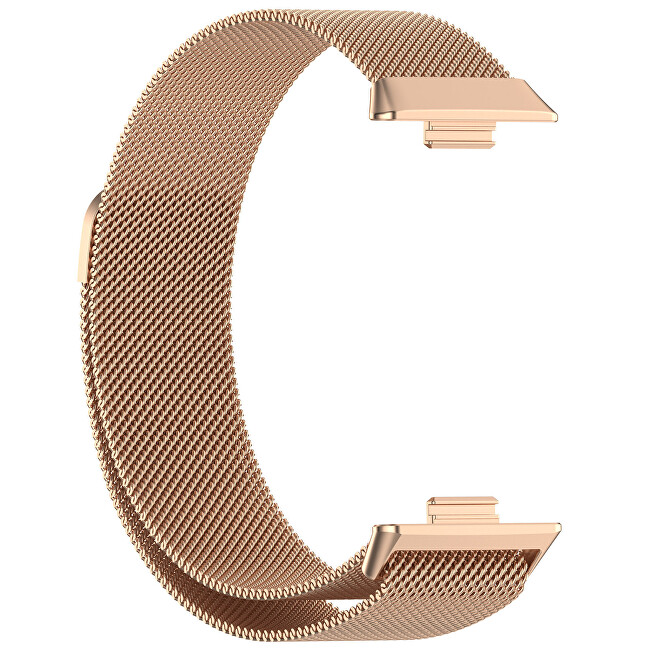 Rrip për orë smart 4wrist Milanese Loop for Huawei Fit 3, rozë/artë 2