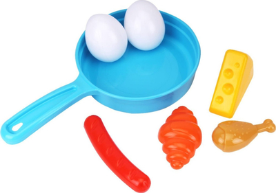 Set loje kuzhine Technok Breakfast, tigan plastik, aksesorë mëngjesi, shumëngjyrësh