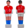 Figurë zëvendësuese babyfoot Enero, 10.5 cm, për shufra 13 mm, e kuqe e bardhë
