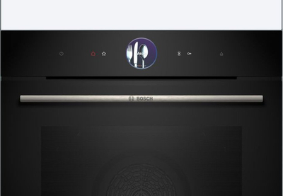 Furrë me avull Bosch Series 8 HSG7361B1, e integrume, me ekran touch, e zezë
