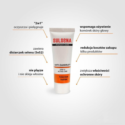Shampo për flokë Sulsena Sulsena, kundër zbokthit, pastë 75ml