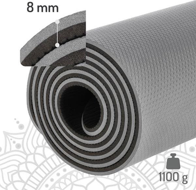 Tapet yoga HMS YM10, TPE, 183x61 cm, 0.5 cm, dyngjyrësh