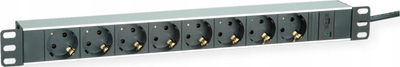 Panel energjie ROLINE 1U, 8 dalje, 19", alumin