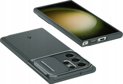 Kapak telefoni Spigen Optik Armor për Samsung Galaxy S25 Ultra, mbrojtje hibride, kapak kamere, jeshile Abyss