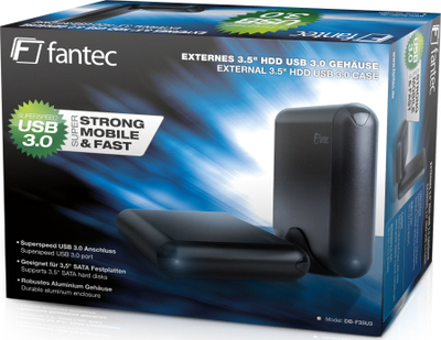 Надворешно куќиште за тврда диск единица FANTEC DB F35U3, 3.5", USB 3.0, црно