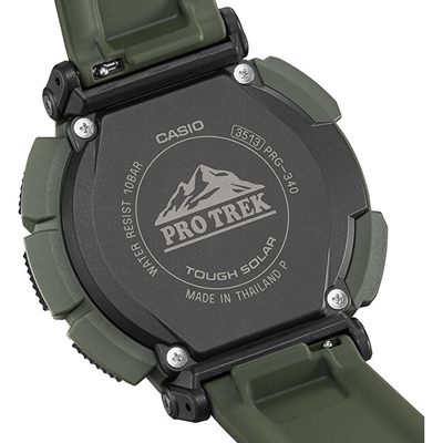Orë digjitale për meshkuj Casio Pro Trek, e argjendtë