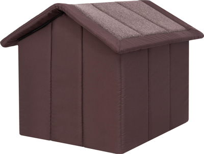 Shtëpi për qen Hobbydog R2 Inarii Kennel, e vogël, material i qëndrueshëm, kafe e errët