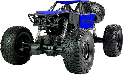 Makinë lodër Monster Truck Leantoys Rock Wheeler, me telekomandë, shkallë 1:8, blu