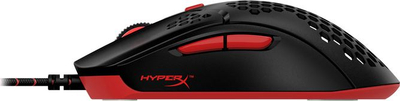 Гејминг глушец HyperX Pulsefire Haste, 16000 DPI, USB, црн со црвено