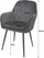 Set karrigesh Lugo Velvet OSKAR, velvet gri argjendtë, kambë të zeza, 2 copa