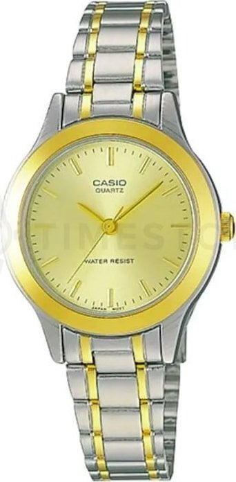 Orë dore Casio LTP-1128G-9A, për goca, e artë