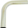 Tub alumini TurboWorks 90°, 70mm, 60cm, argjend