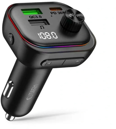 Karikues makine Tech-Protect CC07, 3 porta, 54W PD Bluetooth FM, i zi